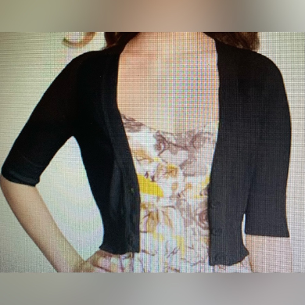 Maggy London Black Cropped Cardigan